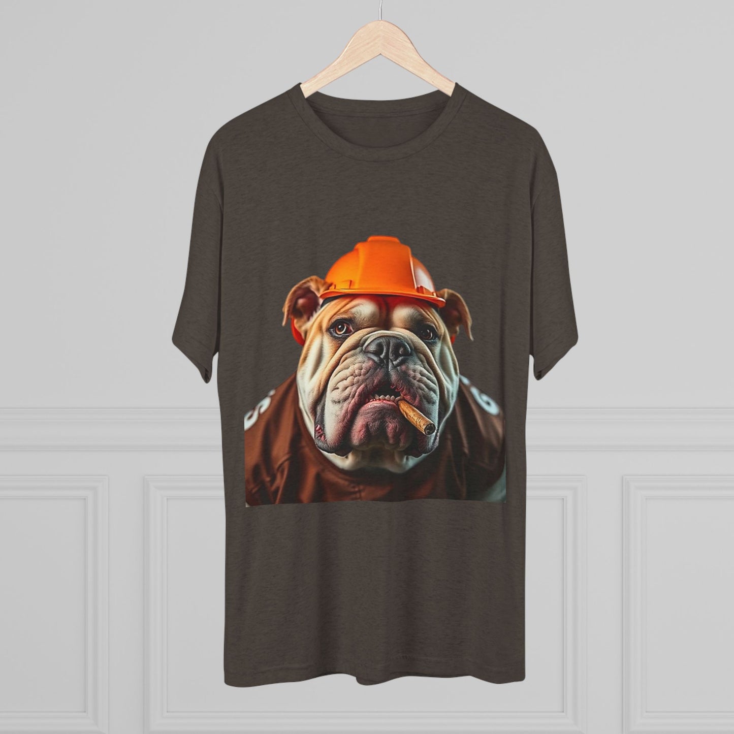 Bulldog Helmet T‑Shirt — Funny Football English Bulldog Tee
