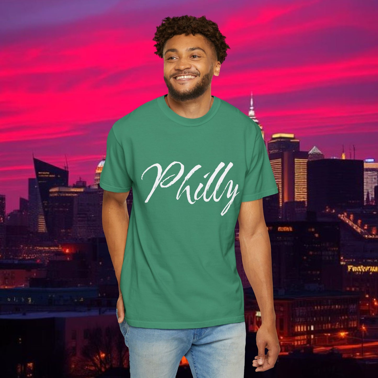 Philly Script T-Shirt — Handwritten City Pride Tee, Ultra Soft and Comfortable T-Shirt for any gameday.