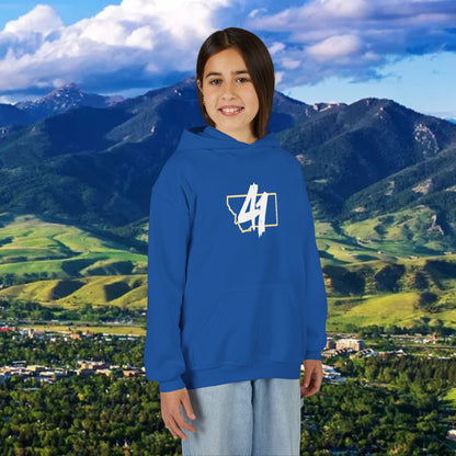 Youth Hoodie - '41' Minimalist Graphic Pullover