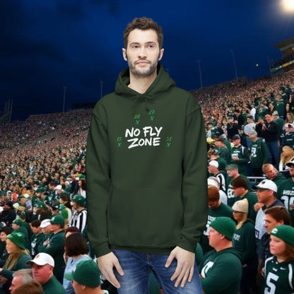 Unisex Hoodie, No Fly Zone Sweatshirt, College Apparel, Spartan Fan Gear, Gift for Him/Her, Made in USA