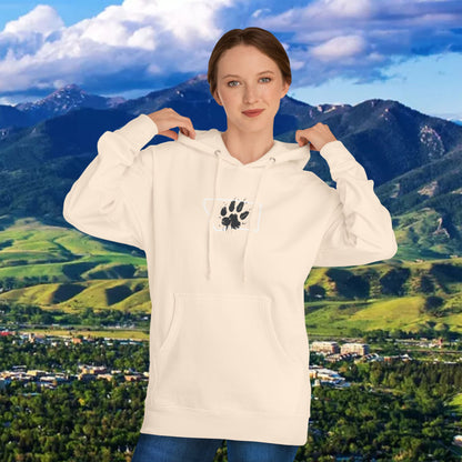 Montana Paw Hoodie — State Outline with Cat Paw Graphic (ESG GCG Back)