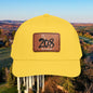 208 Idaho Leather Patch Baseball Cap — State Outline Patch Hat