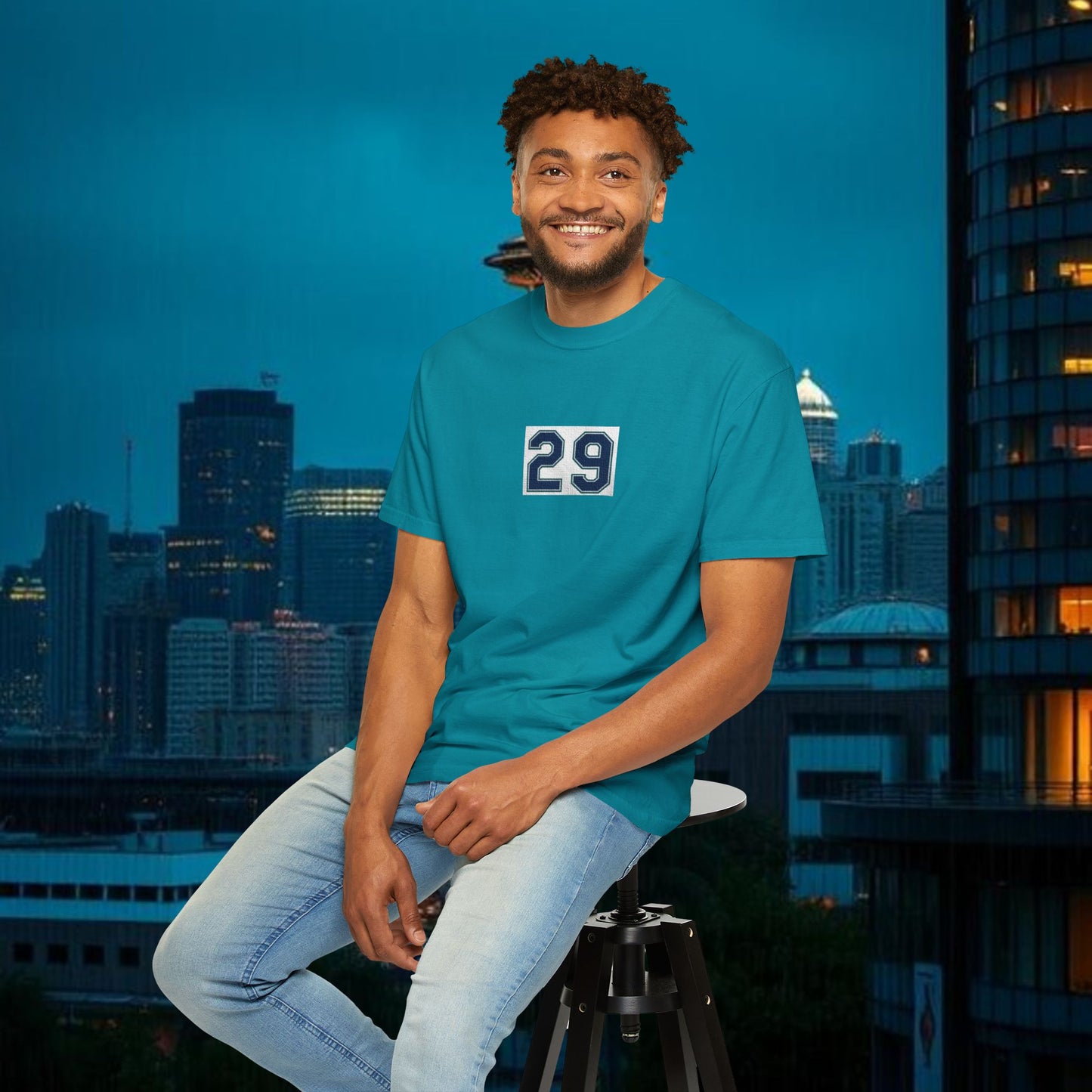 Big Dumper Unisex Garment-Dyed T-Shirt with Bold Number 29, Casual Tee, Gift for Sports Fans, Summer Fashion, Everyday Wear