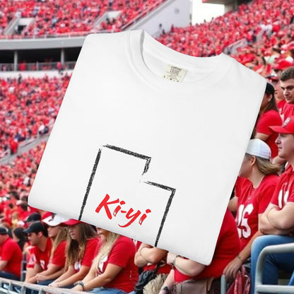 Ki-yi Unisex Garment-Dyed T-shirt, Artistic Tee, Casual Wear, Gift for Friends, Unique Fashion, Everyday Comfort