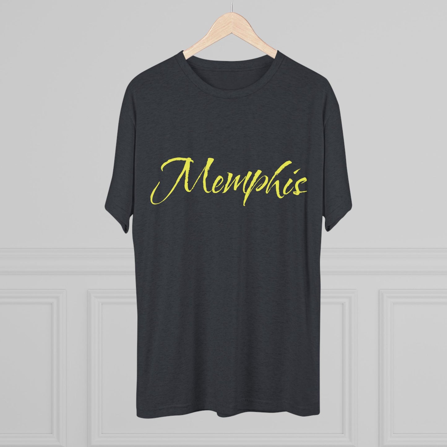 Memphis Script Tee — City Name Graphic T-Shirt, Tri-Blend Ultra Comfort, Perfect for a Night out or Gameday.