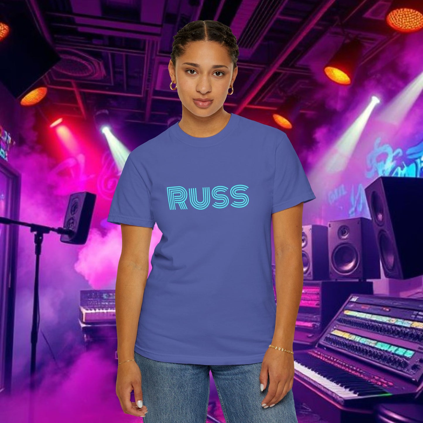 Russ Unisex T-Shirt with Retro Design, Hip-Hop Shirt, Casual Wear, Unique Style, Russ Apparel