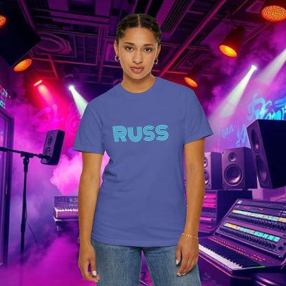 Russ Unisex T-Shirt with Retro Design, Hip-Hop Shirt, Casual Wear, Unique Style, Russ Apparel