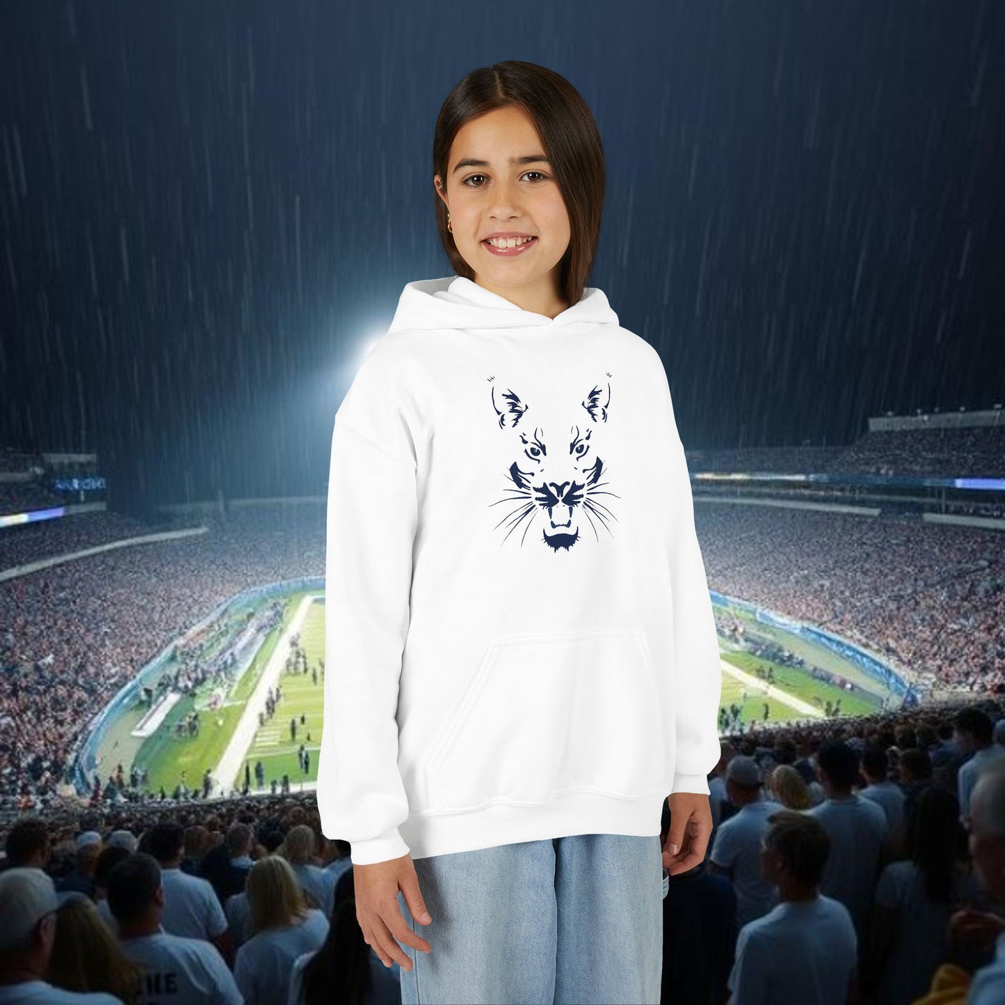 Youth Spirit Hooded Sweatshirt, Trendy Hoodie for Kids, Sportswear, Outdoor Activities, Game Day Apparel