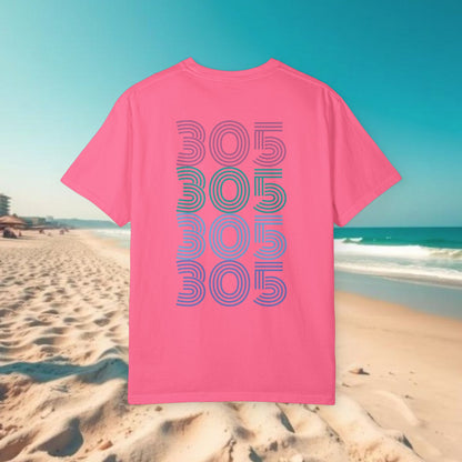 Miami Garment-Dyed T-Shirt - Vibrant Coastal Style, Unisex Summer Tee, Beachwear, Travel Souvenir, Gift for Miami Lovers