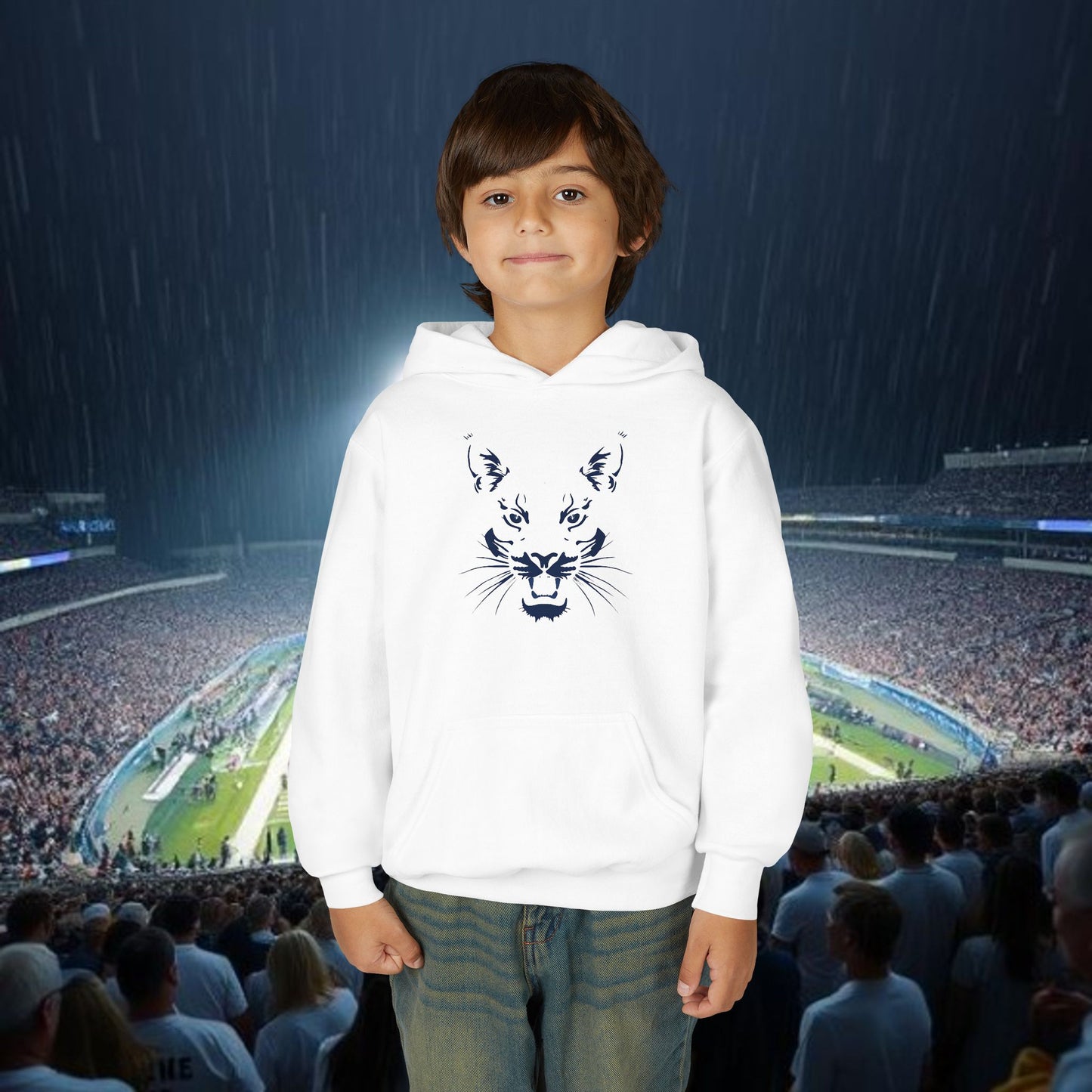 Youth Spirit Hooded Sweatshirt, Trendy Hoodie for Kids, Sportswear, Outdoor Activities, Game Day Apparel