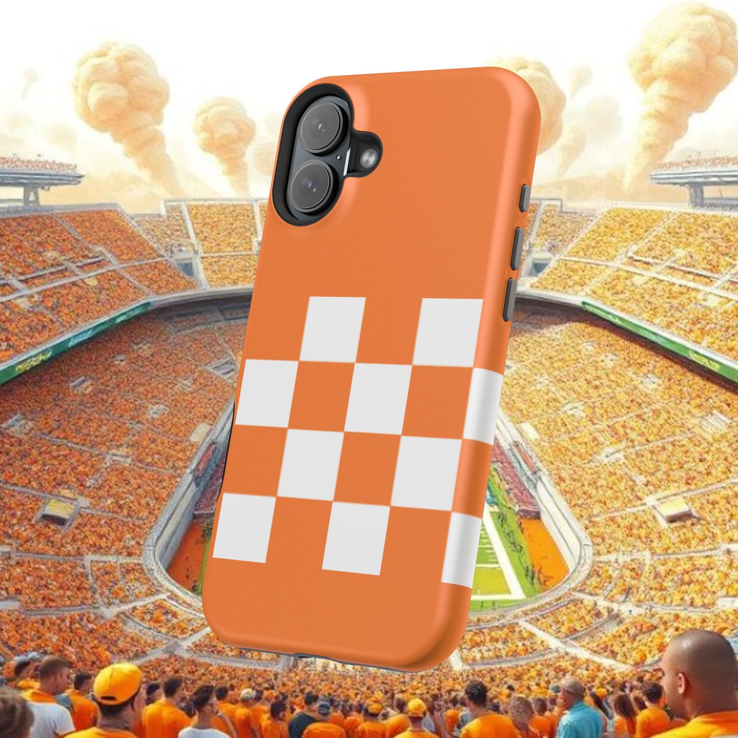 Vibrant Checkerboard Magnetic Tough Cases for Phones, Sports Fans' Accessory, Durable Protection, Tennessee Design, Custom Cases, Gift Ideas