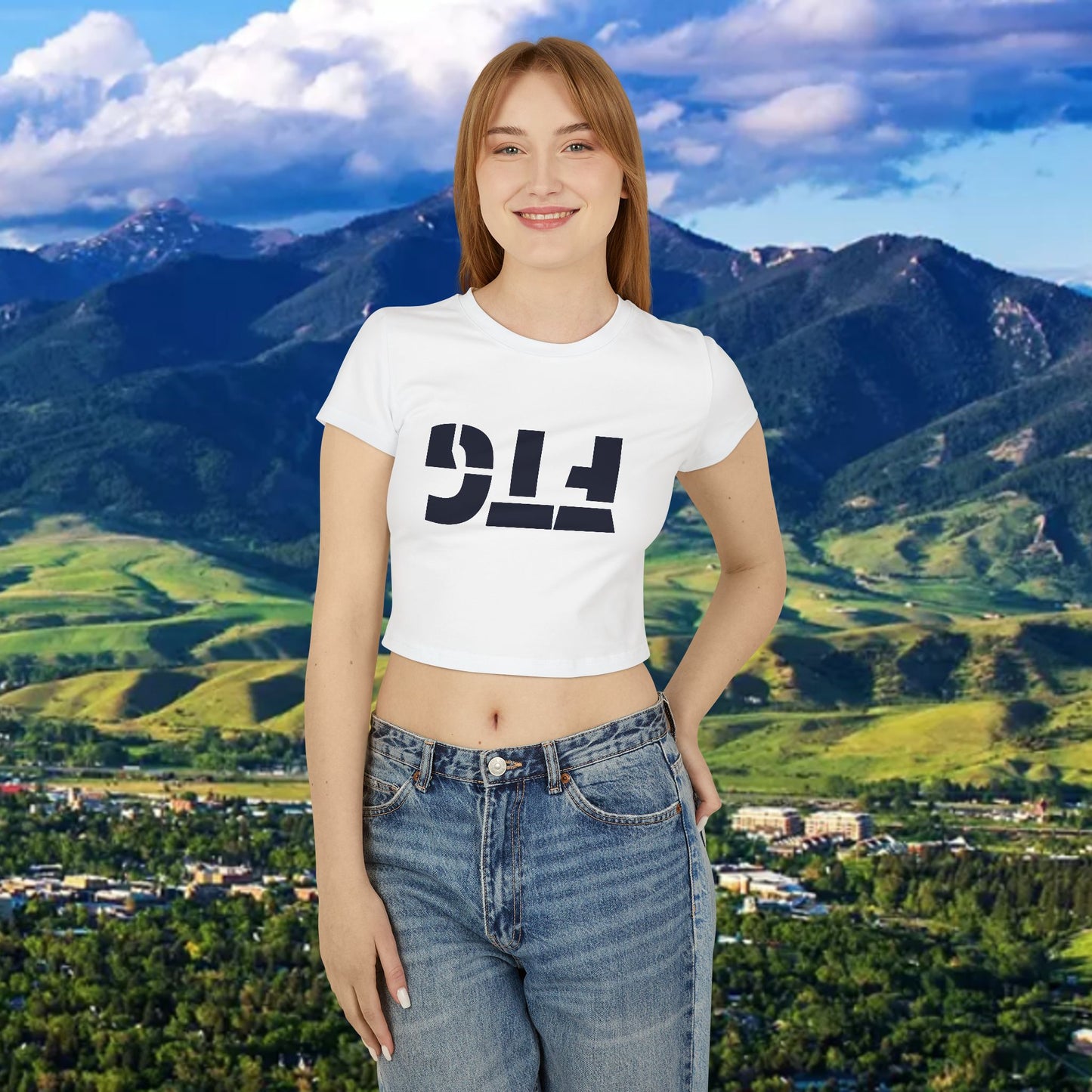 Upside Down FTG Stylish Women's Baby Tee - Trendy Crop Top, Casual Outfits, Birthday Gift, Bobcat Games, Everyday Essentials