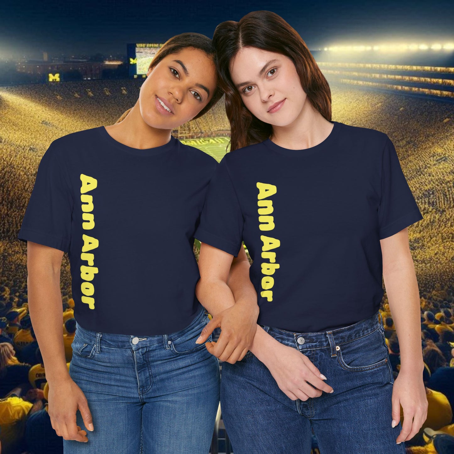 Ann Arbor Unisex Tee, College Spirit Shirt, Game Day Apparel, Casual Wear, Unique Graphic Tee