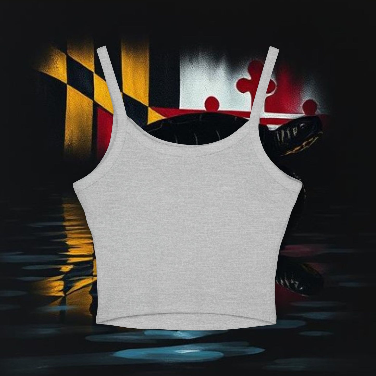 Fear Turtle Print Women's Tank Top, Cool Summer Apparel, Gym Top, Festival Wear, Maryland Fashion