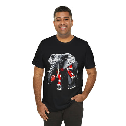 Elephant Graphic Tee — Cute Elephant Wearing Scarf T-Shirt