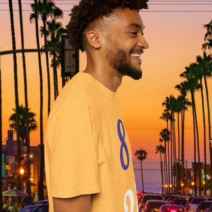 Legend Tribute Unisex Garment-Dyed T-Shirt with '8 & 24' and 'Bean' Text - Casual Wear, Gift for Friends