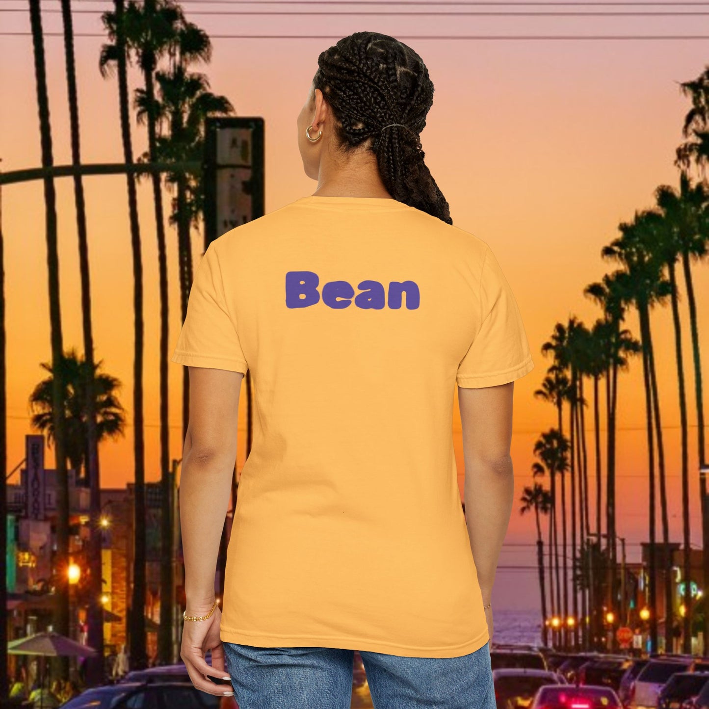 Legend Tribute Unisex Garment-Dyed T-Shirt with '8 & 24' and 'Bean' Text - Casual Wear, Gift for Friends