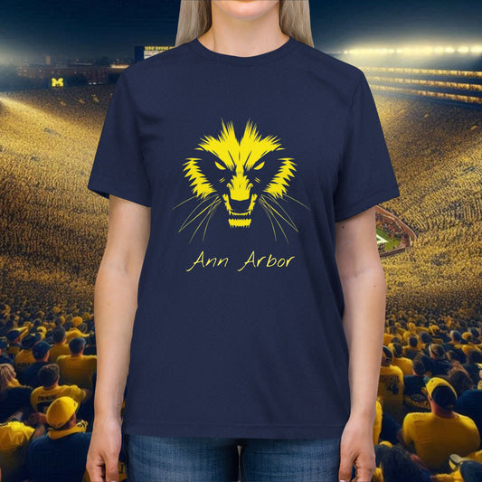 Unisex Triblend Tee, Ann Arbor Fan Shirt, College Game Day Apparel, Sports Team T-Shirt, Unique Gift for Students, Michigan Pride