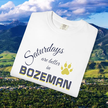 Bozeman Saturday T-shirt, Unisex Casual Tee, Weekend Vibes Shirt, Bozeman Gift, Summer Outing Apparel