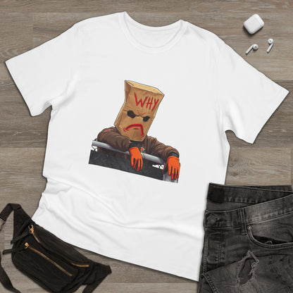 Why Bag Head T-Shirt — Funny Sad Paper Bag Face Tee