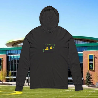 Duck Print Hoodie - Unisex Long Sleeve Tee, Casual Wear, Gift for Sports Fans, Comfortable Fashion, Perfect for Outdoor