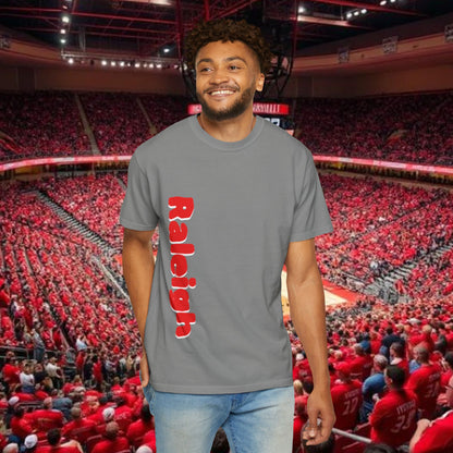 Raleigh Graphic Unisex Garment-Dyed T-shirt, Sports Fan Tee, College Apparel, Gift for Him/Her, Casual Wear, Spirit Wear