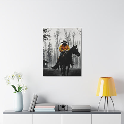 Cowboy Canvas Art, Western Wall Decor, Rustic Home Decor, Gifts for Horse Lovers, Cowboy Photography