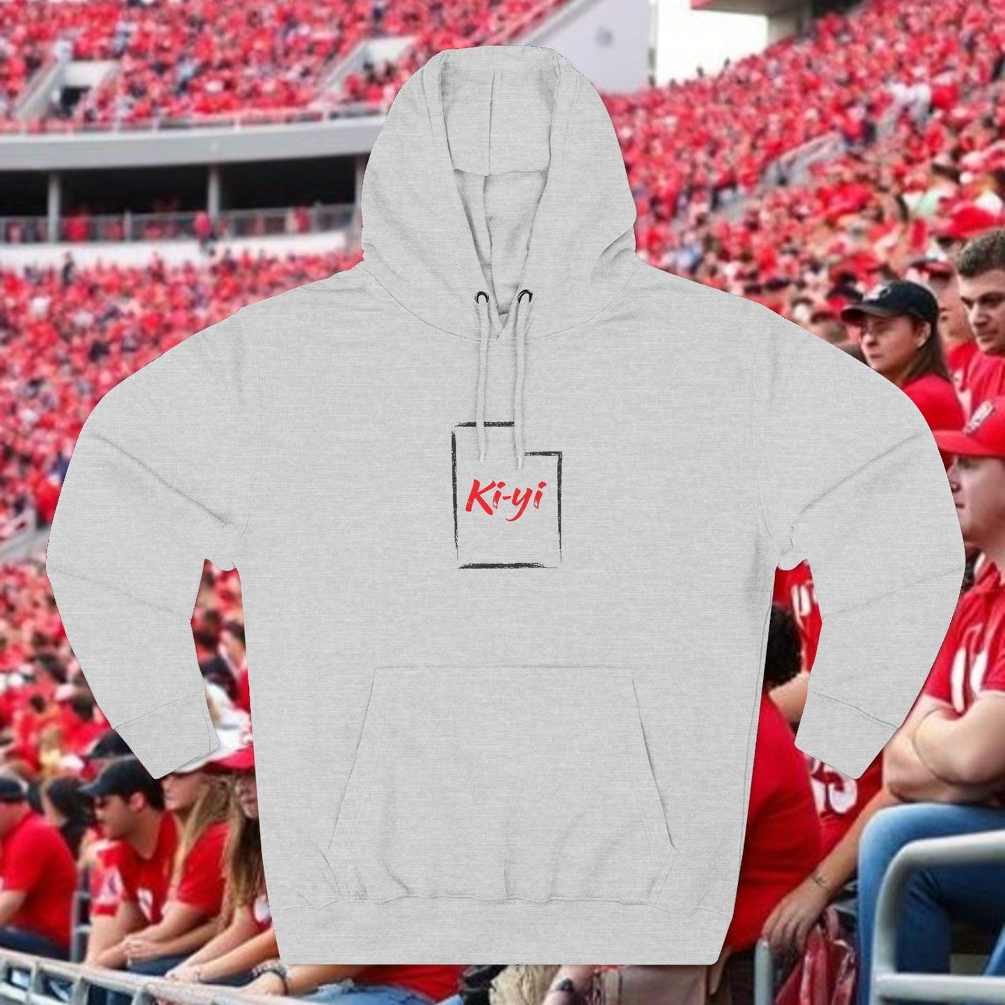 Cozy Fleece Hoodie with Kiyí Design, Winter Fashion, Gift for Her, Casual Wear, Hooded Sweatshirt, Lounge Wear