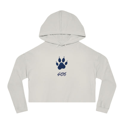Bobcat Paw Print Cropped Hoodie, Tailgate Sweatshirt, College Football Game Day Top, Women's Hooded Sweater, Bobcat Lover Gift, Animal Print