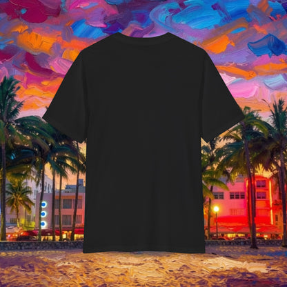 Baby Goat Silhouette Miami Tee - Tropical Neon Graphic T-Shirt