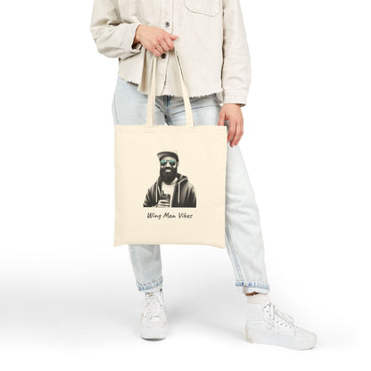 Wing Man Vibes Tote Bag, Cotton Canvas Bag, Eco-Friendly Shopper, Gift for Him, Casual Carryall, Unique Art Tote