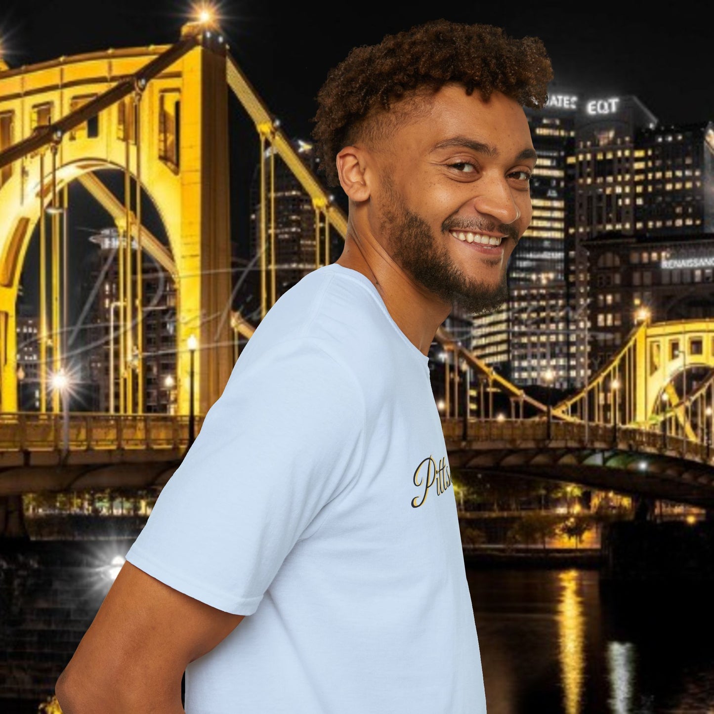 Pittsburgh Softstyle Tee, Unisex Graphic T-Shirt, Casual Wear, Sports Fan Apparel, Gift for Him/Her