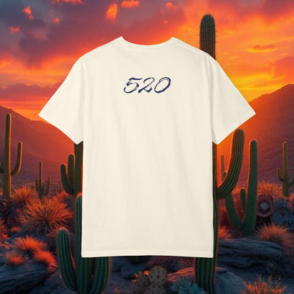Tucson Arizona Area Code T-Shirt — 520 Back Print, Southwestern Travel Tee, Soft-Style