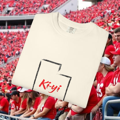 Ki-yi Unisex Garment-Dyed T-shirt, Artistic Tee, Casual Wear, Gift for Friends, Unique Fashion, Everyday Comfort