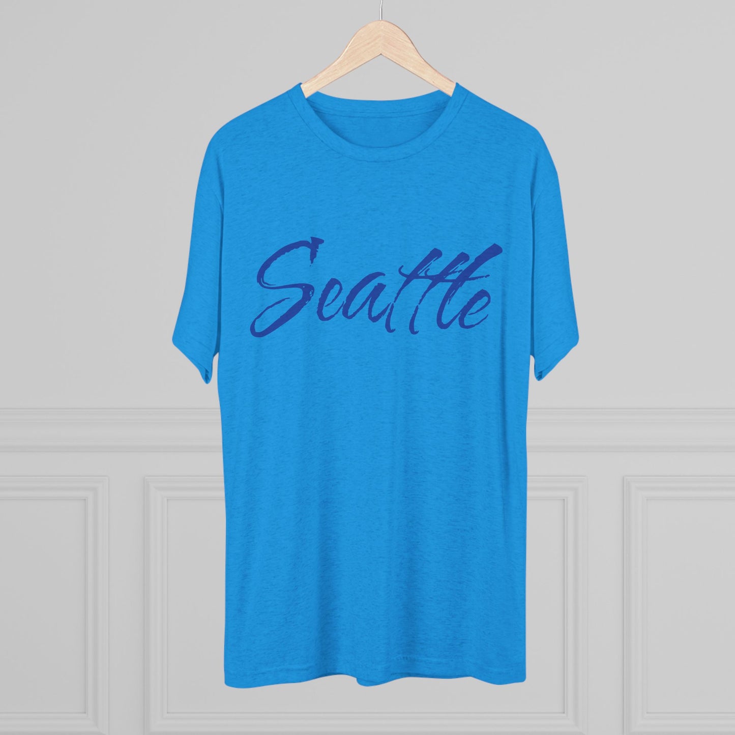 Seattle Script Tee — Casual City Souvenir T-Shirt, Perfect for Gameday, Tri-Blend Soft Material
