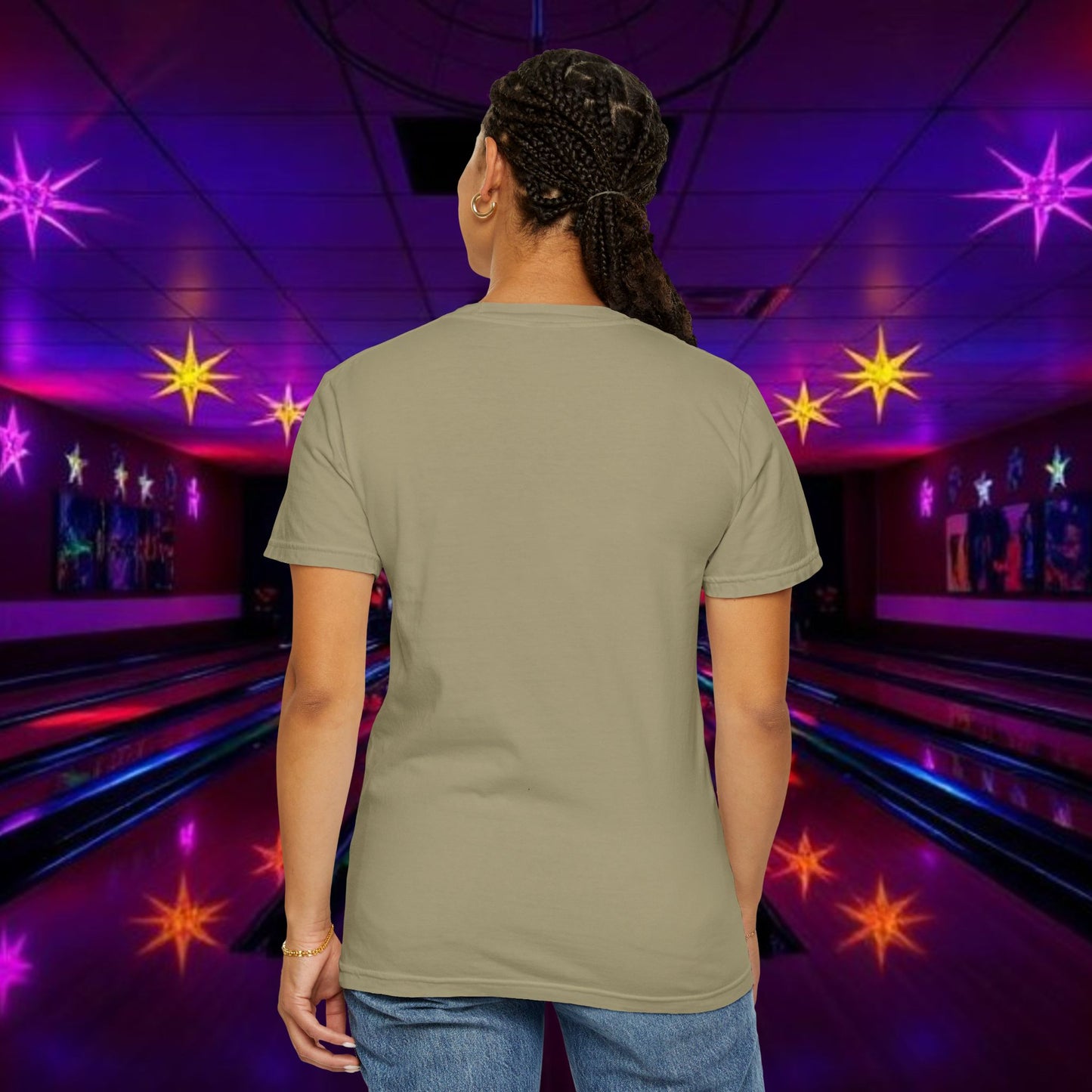 Vintage Garment-Dyed T‑Shirt — Minimal Retro Bowling Vibe, Lebowski Reference, Alright Donny