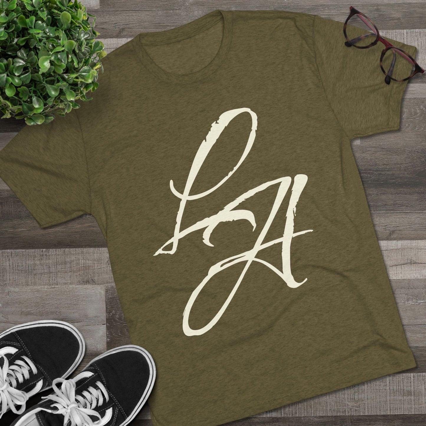 LA Script T‑Shirt — Vintage Los Angeles Graphic Tee, Super Soft Tri-Blend Material