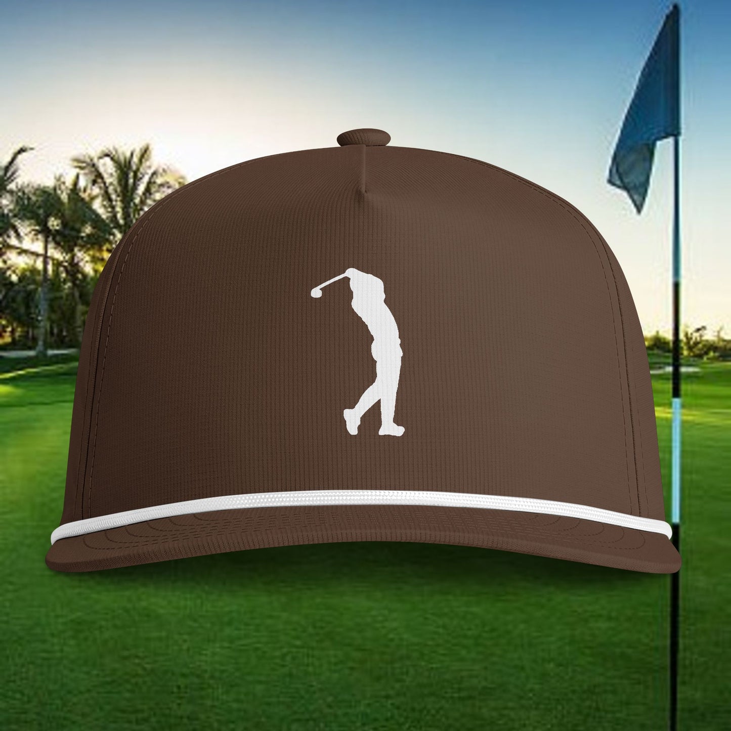Golf Swing Rope Cap — Sunwashed Golf Hat with Rope Trim
