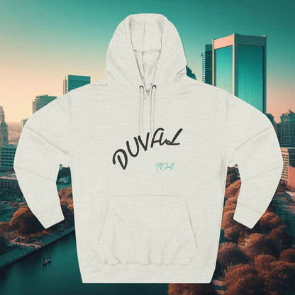 Duval Script Hoodie — Jacksonville City Name Pullover, 904 Area Code, Perfect for Gameday or a Concert
