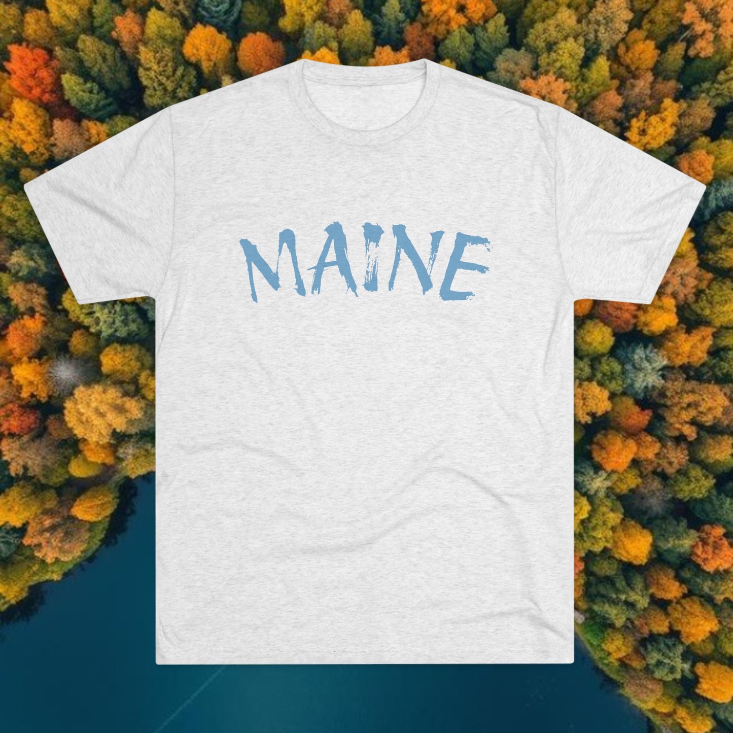 Maine Bear Paw Tee — Coastal State Graphic T-Shirt, Tri-Blend, Ultra Soft T-Shirt, Perfect for Gameday