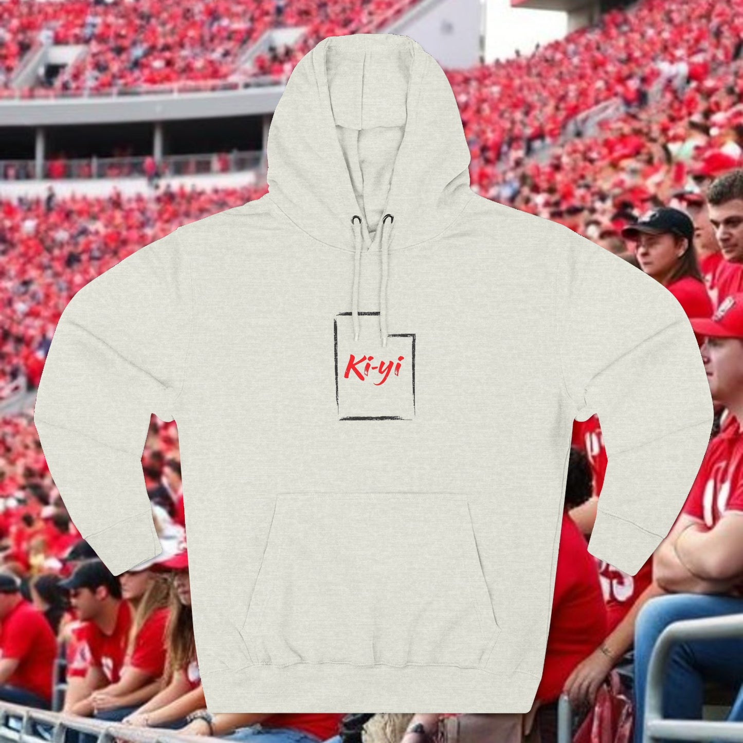 Cozy Fleece Hoodie with Kiyí Design, Winter Fashion, Gift for Her, Casual Wear, Hooded Sweatshirt, Lounge Wear