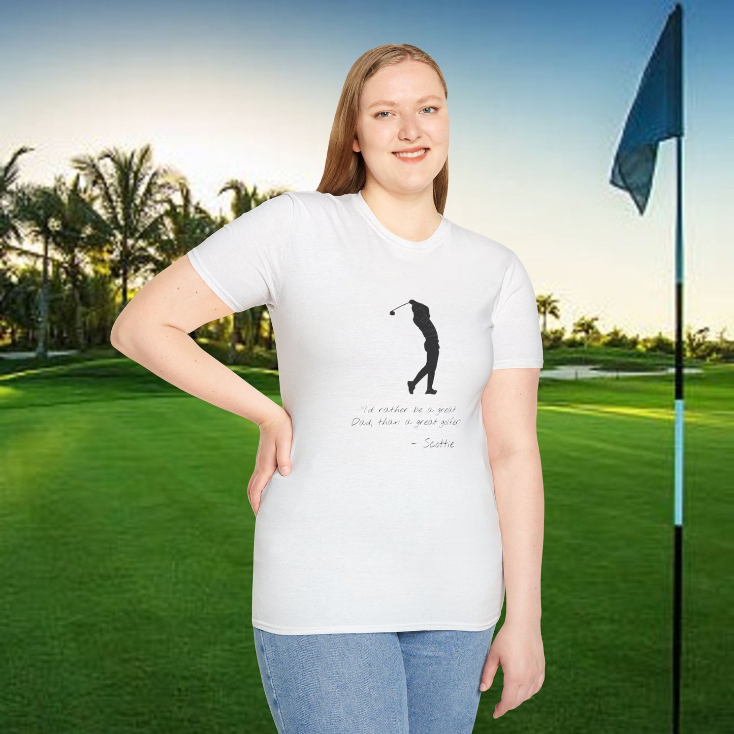 Golf-Inspired Unisex T-Shirt, Perfect Gift for Dad, Father's Day Present, Sporty Style Tee, Casual Wear, Golf Lover Apparel