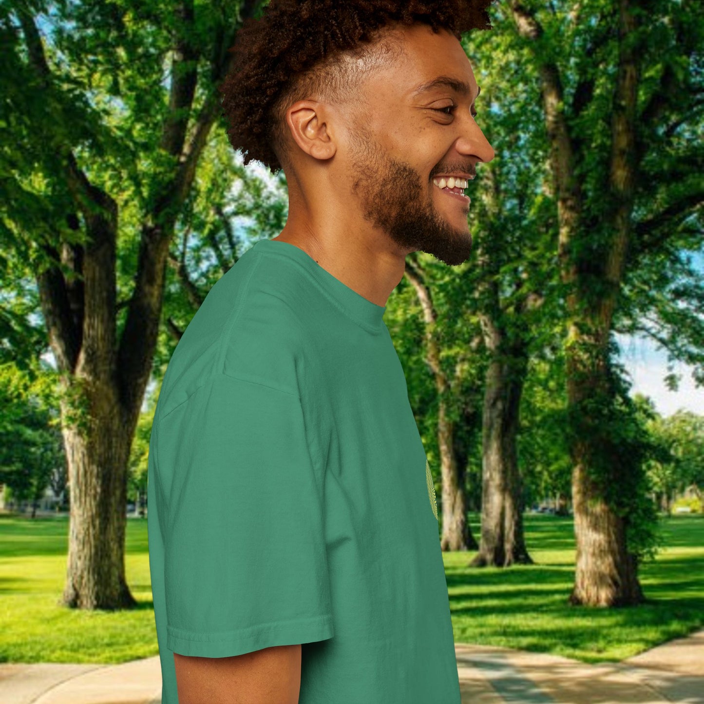 Ram Horn Graphic T-Shirt — 970 Vertical Number Design