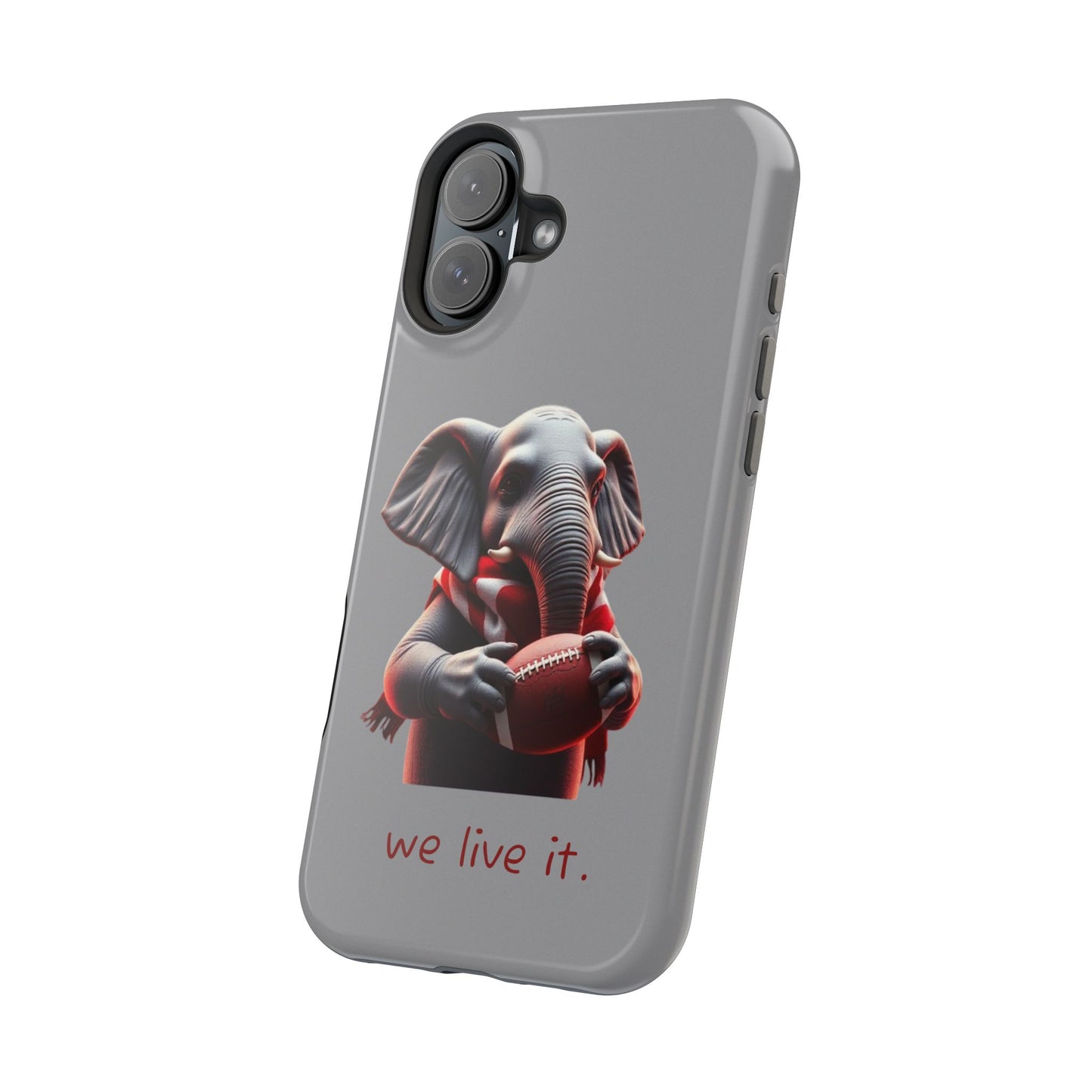 Elephant Football Case - Impact-Resistant Phone Cover, Unique Gift for Sports Lovers, Animal Case for Kids, Fun Accessories, Durable