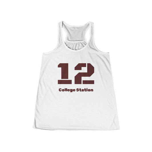 Women's Flowy Racerback Tank, Sporty Tank Top, College Apparel, Casual Summer Wear, Team Spirit Shirt, Gift for Sports Fans