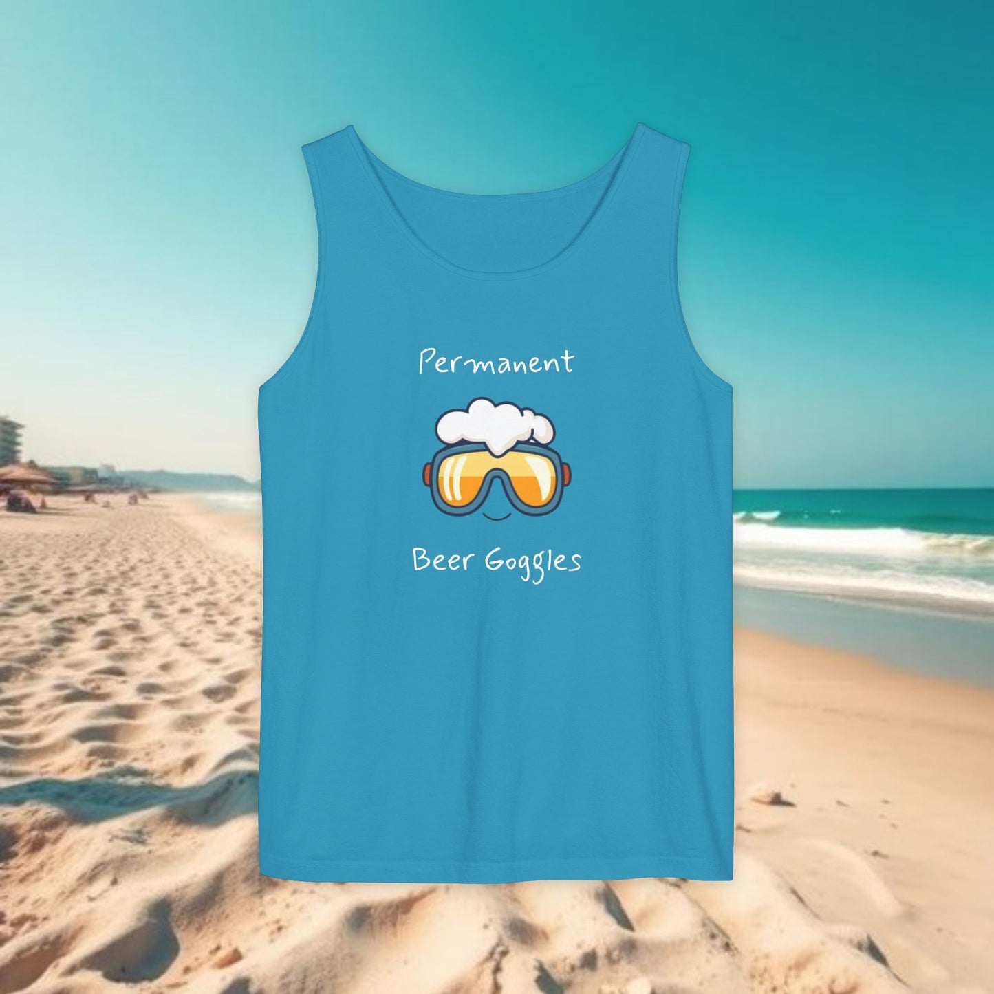 Beer Goggles Tank Top, Unisex Tank, Summer Apparel, Beachwear, Funny Gift, Pool Party Top