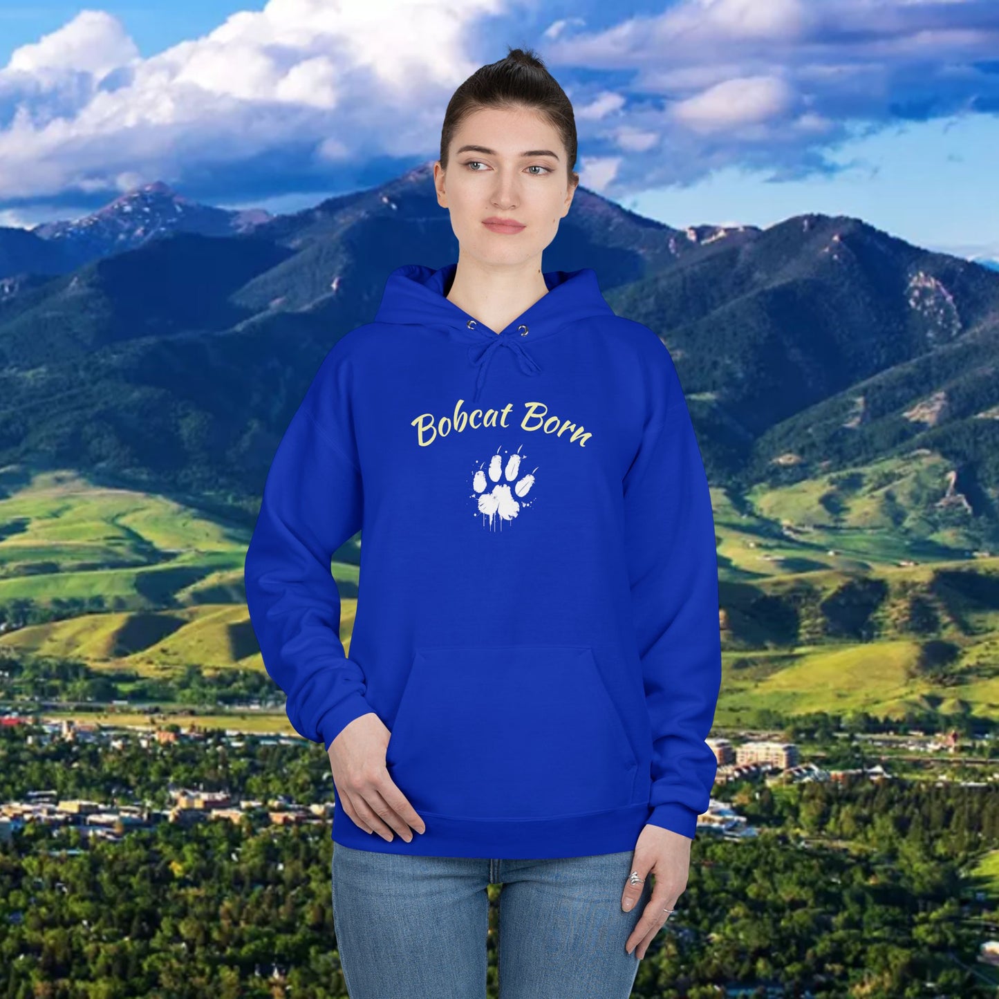 Bobcat Born Eco-Friendly Hoodie - Unisex, Casual Layer, Perfect for Students, Wildlife Lovers, College Spirit Wear, Gift Idea
