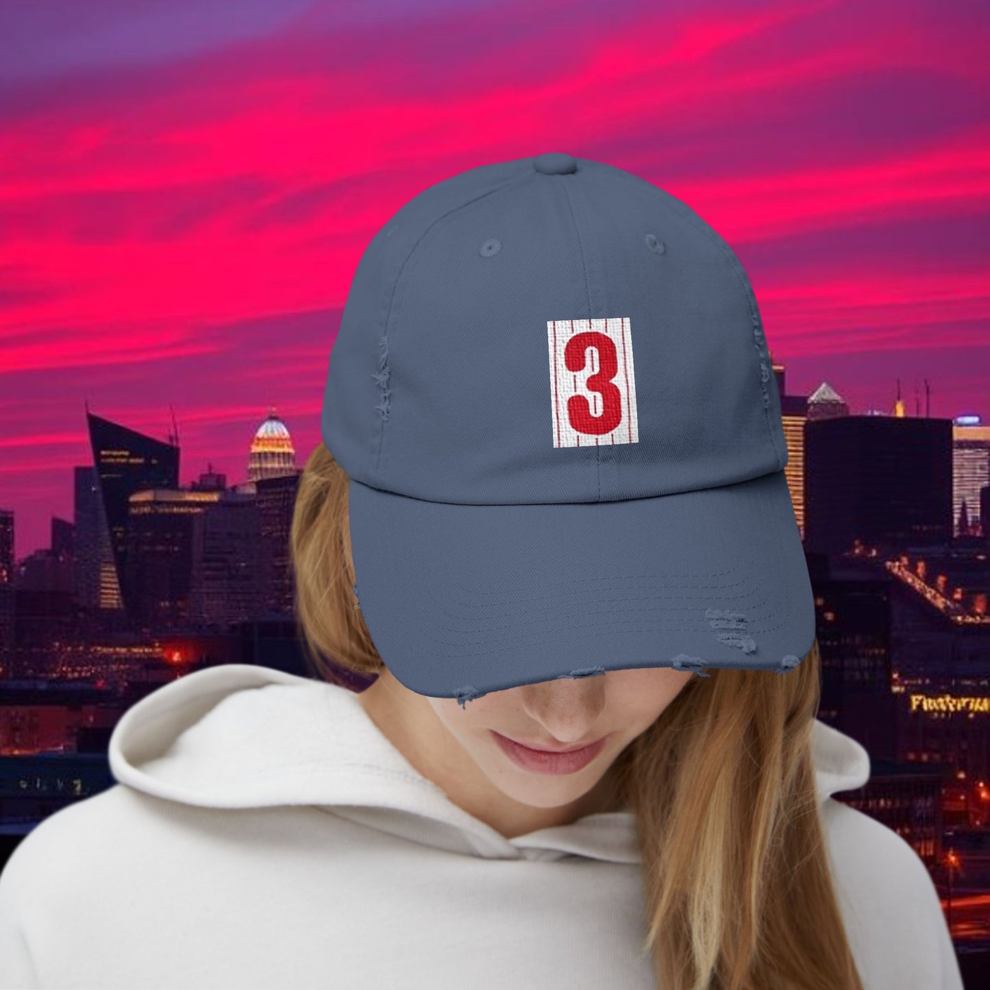 Baseball Stars #3 Distressed Baseball Cap, Vintage Style Hat, Casual Everyday Wear, Gift for Baseball Fans, Stylish Hat