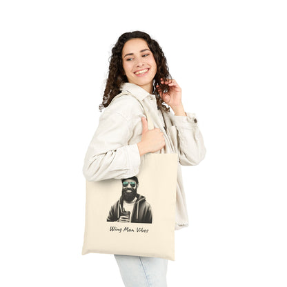 Wing Man Vibes Tote Bag, Cotton Canvas Bag, Eco-Friendly Shopper, Gift for Him, Casual Carryall, Unique Art Tote