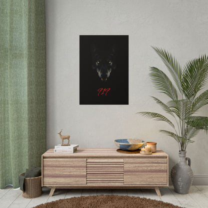 Wolfpack Art Poster, Wolf 901 Raleigh Poster, Gift for Die Hard Fans, Home Decor, 919 Design